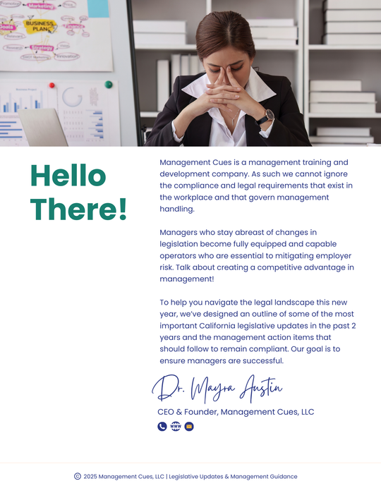 California Legislative Updates Management Guide