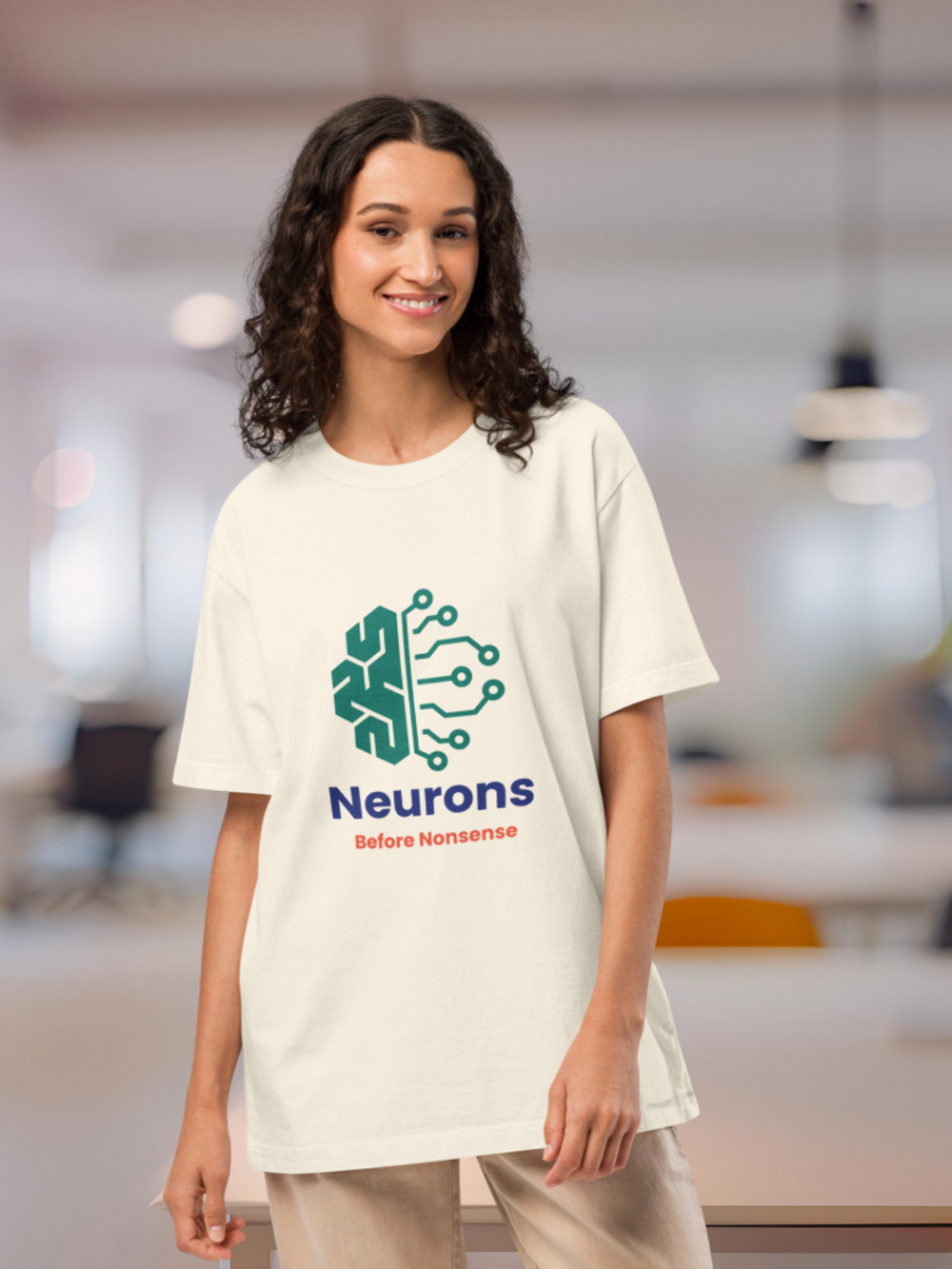 Neurons Before Nonsense Unisex Oversized T-shirt