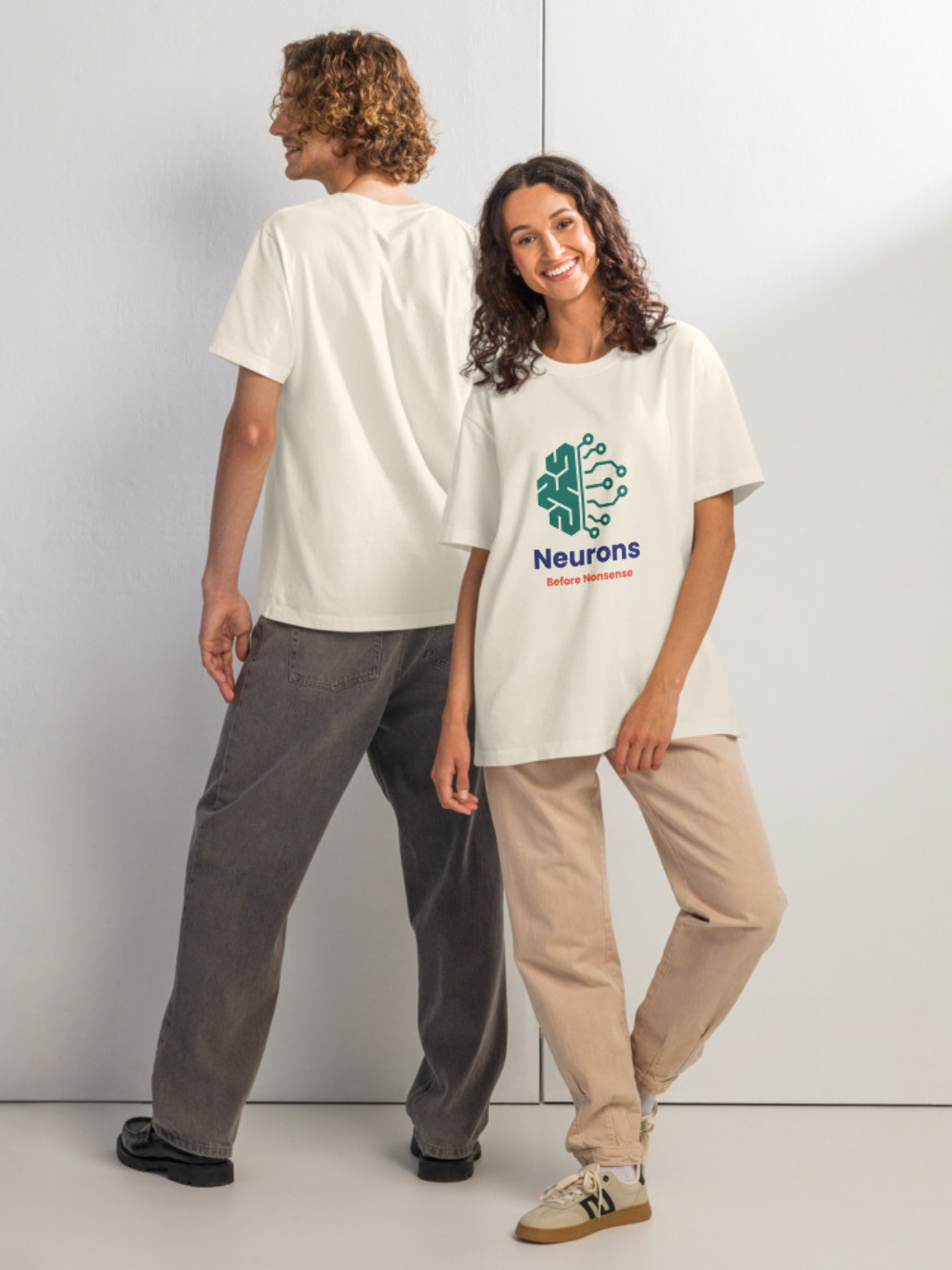 Neurons Before Nonsense Unisex Oversized T-shirt