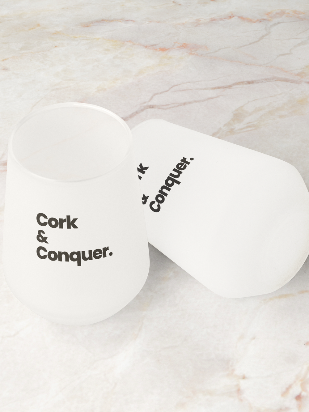 Cork & Conquer Wine Glass
