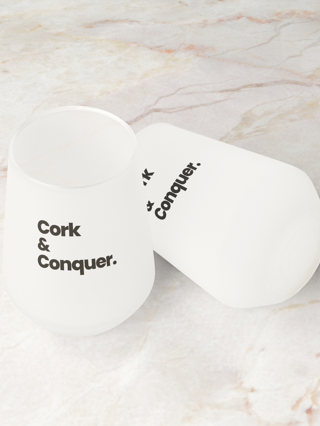 Cork & Conquer Wine Glass