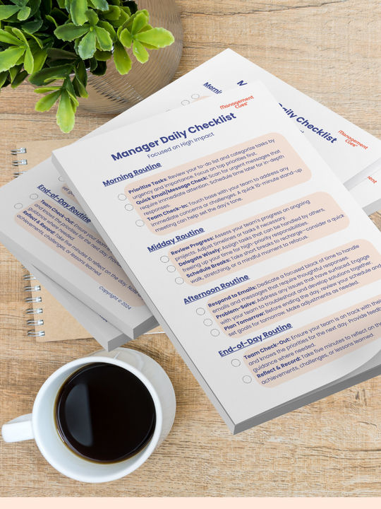 High Impact Manager Daily Checklist Post It Pad