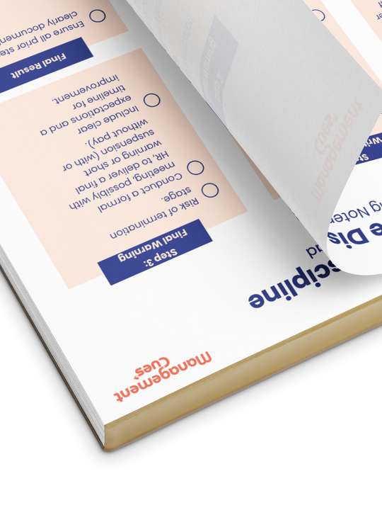 Progressive Discipline Training Notepad